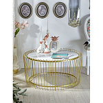 Журнальный столик с столешницей из мрамора на металлическом основании Table Vertical Planes варинант исполнения - 3 | Loft Concept в Ижевске