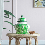 Ваза с зелёными листьями и крышкой Vase Green Leaves варинант исполнения - 5 | Loft Concept в Ижевске