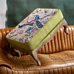 Банкетка из массива бука с изображением птиц и цветов Beige Green Chinoiserie Garden Banquette варинант исполнения - 2 | Loft Concept в Ижевске