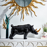 Статуэтка черный носорог с золотыми рогами Golden Horned Black Rhino варинант исполнения - 4 | Loft Concept в Ижевске