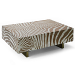 Кофейный стол Kenya Coffee Table Bone Inlay ZEBRA Beige  варинант исполнения - 3 | Loft Concept в Ижевске