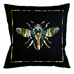 Подушка декоративная пчела сине-зелёный орнамент Ikat Pattern варинант исполнения - 1 | Loft Concept в Ижевске