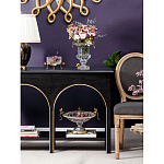 Чаша из прозрачного стекла на бронзовых ножках в виде стрекоз Eden Garden варинант исполнения - 5 | Loft Concept в Ижевске