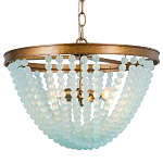 Круглая люстра с подвесками в виде круглых голубых бусин Blue Beads Chandelier варинант исполнения - 2 | Loft Concept в Ижевске