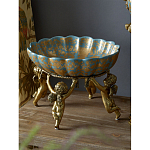 Чаша с орнаментом на бронзовых ножках в виде ангелов Eden Garden варинант исполнения - 5 | Loft Concept в Ижевске