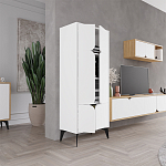 Комод белый с 4-мя дверцами на металлических ножках SPARK MULTIPURPOSE CABINET WHITE варинант исполнения - 8 | Loft Concept в Ижевске
