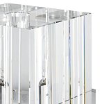 Бра серебряное с фактурным прозрачным абажуром Optical Crystal варинант исполнения - 1 | Loft Concept в Ижевске
