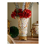 Ваза из фарфора на бронзовом основании Turquoise Blooming Garden варинант исполнения - 10 | Loft Concept в Ижевске