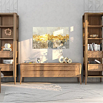 Витрина левая из массива дуба с 5-ю полками и 2-мя ящиками Tasteful Furniture варинант исполнения - 2 | Loft Concept в Ижевске