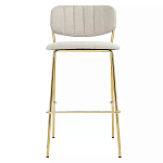 Стул барный широкой полукруглой спинкой на золотистых ножках Chair Smooth Shapes варинант исполнения - 1 | Loft Concept в Ижевске