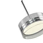 Подвесной светильник с прозрачным плафоном цилиндрической формы из акрила и стекла с пультом для регулировки света Glass Lamp Chromium варинант исполнения - 3 | Loft Concept в Ижевске