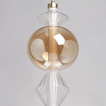 Подвесной светильник с вертикальной композицией из прозрачных и янтарных стеклянных шаров и ромбов Gabriel Scott Luna варинант исполнения - 16 | Loft Concept в Ижевске