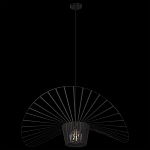 Подвесной светильник чёрного цвета с металлическим каркасом в форме веера Friture Vertigo Pendant варинант исполнения - 4 | Loft Concept в Ижевске