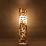 Торшер из перламутра на металлическом каркасе Indonesian Cylinder 2 варинант исполнения - 2 | Loft Concept в Ижевске