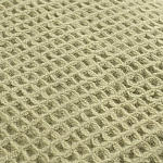 Плед из шерсти зеленого цвета с бахромой Waffle Comfort варинант исполнения - 2 | Loft Concept в Ижевске