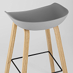Барный стул на ножках из натурального дерева Boras Grey варинант исполнения - 6 | Loft Concept в Ижевске