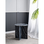 Столик кофейный с столешницей из черного мрамора Compact Black Marble Table варинант исполнения - 6 | Loft Concept в Ижевске