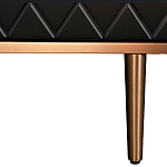 Комод черный округлой формы с рельефным фасадом Black Cut варинант исполнения - 7 | Loft Concept в Ижевске