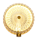 Бра с плафоном из рельефного стекла Peony Glass Bronze  варинант исполнения - 1 | Loft Concept в Ижевске