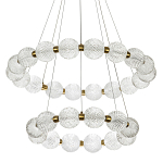 Светодиодная двухъярусная кольцевая люстра Crystal Globule Chandelier варинант исполнения - 1 | Loft Concept в Ижевске