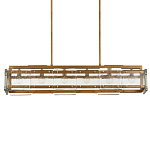 Люстра прямоугольная из толстого литого стекла Cast Glass варинант исполнения - 1 | Loft Concept в Ижевске