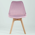 Стул с мягким велюровым сиденьем Arvika Pink варинант исполнения - 3 | Loft Concept в Ижевске