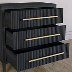 Комод Primo с 3 выдвижными ящиками Черный дуб варинант исполнения - 6 | Loft Concept в Ижевске