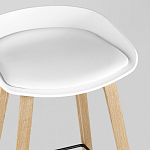 Барный стул на ножках из натурального дерева Boras White варинант исполнения - 7 | Loft Concept в Ижевске
