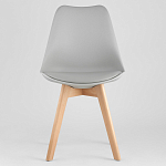 Стул с основой из пластика и мягким сиденьем Arvika Grey варинант исполнения - 2 | Loft Concept в Ижевске