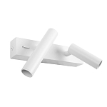 Бра с двумя цилиндрическими повортными спотами белого цвета Trumpet tube варинант исполнения - 2 | Loft Concept в Ижевске