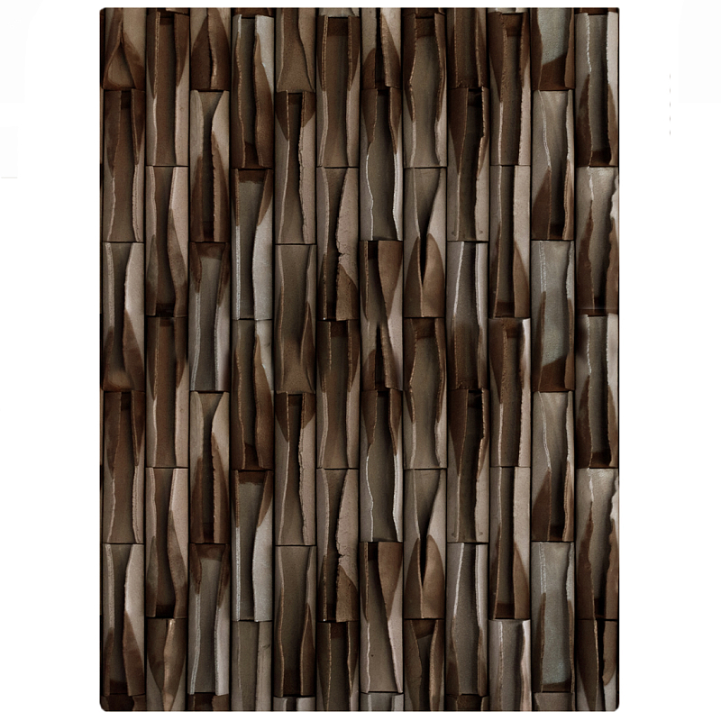 Дизайнерское Современное Панно Rhythmic Waves шоколадный цвет Шоколад в Ижевске | Loft Concept 
