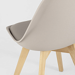 Стул с основой из пластика и мягким сиденьем Arvika Beige варинант исполнения - 6 | Loft Concept в Ижевске