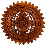 Панно из дерева круглое Flower Panel With Trees варинант исполнения - 1 | Loft Concept в Ижевске