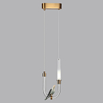 Подвесной светильник с декоративной фигуркой птицы на прозрачной изогнутой трубке Ganthea варинант исполнения - 4 | Loft Concept в Ижевске