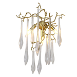 Бра с декором в виде ветвей и стеклянных подвесок в форме капель Droplet Chandelier варинант исполнения - 2 | Loft Concept в Ижевске