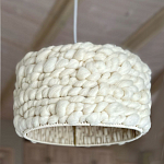 Вязаный шерстяной светильник Knitted wool lamp Cylinder варинант исполнения - 2 | Loft Concept в Ижевске
