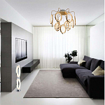 Потолочный светильник светодиодный с золотистым каркасом Ring of Fire варинант исполнения - 1 | Loft Concept в Ижевске