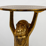 Столик с подстольем в виде обезьянки Bombay Gold варинант исполнения - 4 | Loft Concept в Ижевске