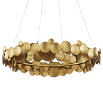 Люстра круглая из многослойных золотых дисков Metal Disc Chandelier варинант исполнения - 5 | Loft Concept в Ижевске