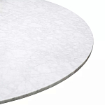 Круглый обеденный стол с белой мраморной столешницей White Tabletop on Black Base варинант исполнения - 6 | Loft Concept в Ижевске