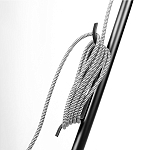 Торшер в виде прожектора с круглым тканевым абажуром на треноге черного цвета Radiance Éclat варинант исполнения - 7 | Loft Concept в Ижевске