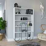Стеллаж прямой белый с 5-ю открытыми полками NORFOLK BOOKCASE WHITE варинант исполнения - 1 | Loft Concept в Ижевске