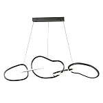 Люстра подвесная  5-ю асимметричными кольцами черного цвета Ring Horizontal варинант исполнения - 1 | Loft Concept в Ижевске