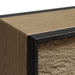 ТВ тумба 2 двери и 2 ящика с подсветкой на рельефном фасаде Warm Industrial варинант исполнения - 6 | Loft Concept в Ижевске