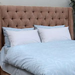 Постельное белье голубого цвета из перкаля с принтом 200х220 см Aurora Allure варинант исполнения - 6 | Loft Concept в Ижевске