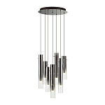 Люстра каскадная с 7-ю цилиндрическими плафонами из стекла Luminous Cylinders варинант исполнения - 2 | Loft Concept в Ижевске