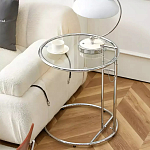 Дизайнерский журнальный стол круглый на стальном каркасе Fahek варинант исполнения - 2 | Loft Concept в Ижевске