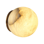 Настенно-потолочный светильник с плафоном в форме шара из алебастра Cryptocrystalline Stone варинант исполнения - 8 | Loft Concept в Ижевске