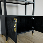 Стеллаж со стеклянными полками Elsa Dreams Black варинант исполнения - 2 | Loft Concept в Ижевске