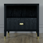 Прикроватная тумбочка с полкой Elsa Dreams Black варинант исполнения - 5 | Loft Concept в Ижевске